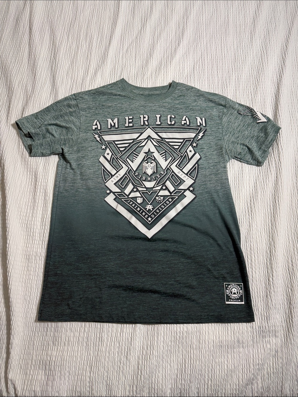 American Fighter Green Fade Graphic Short Sleeve Tee